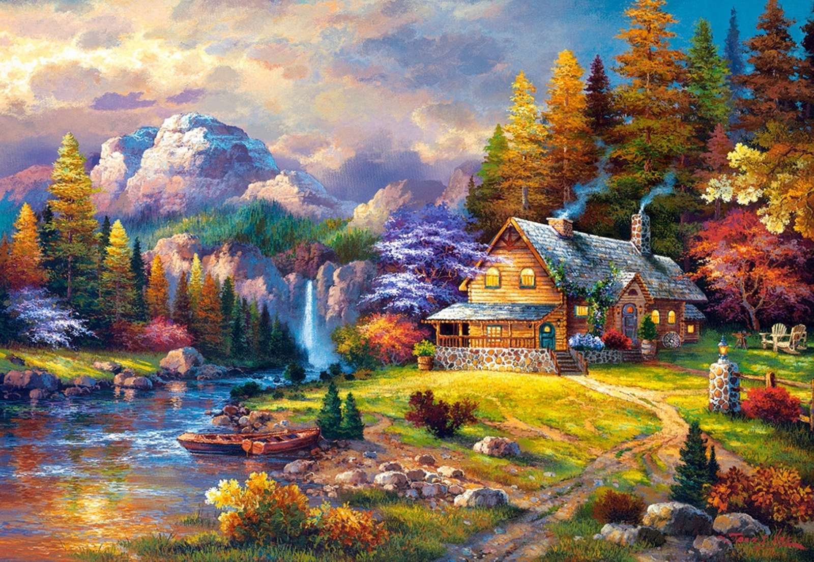 cottage dans la montagne puzzle en ligne