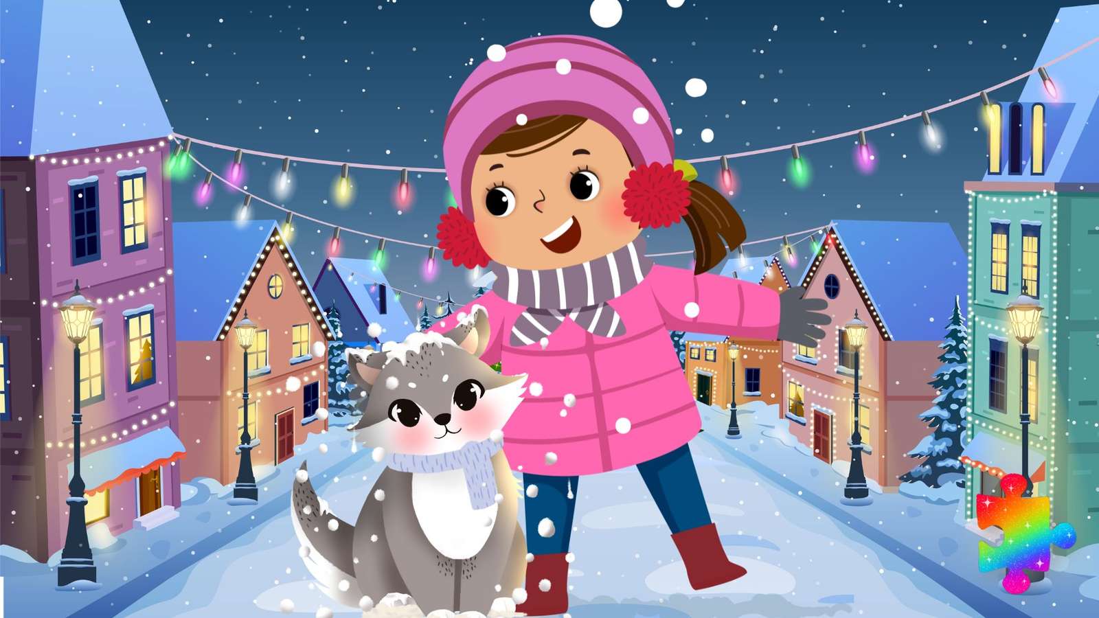Fun on a snowy evening puzzle online