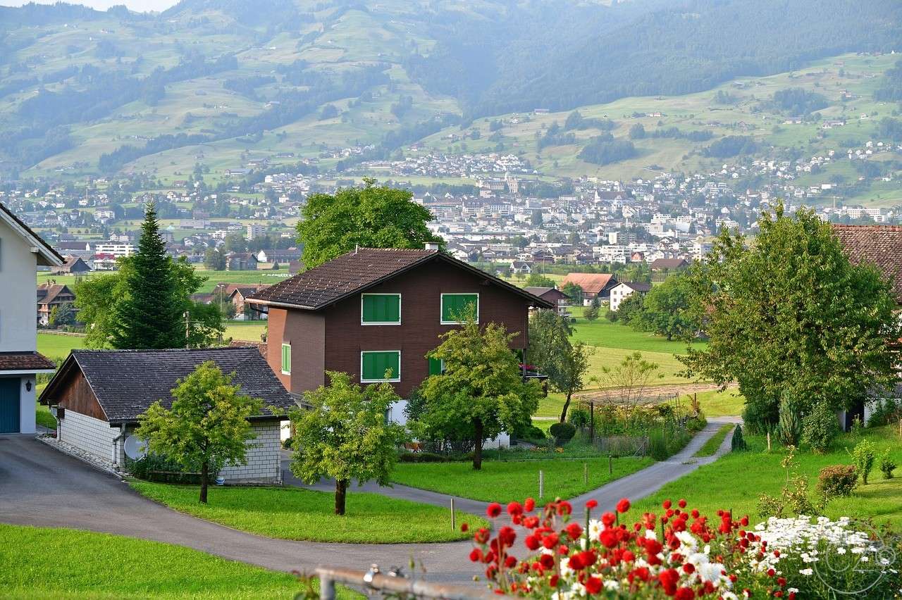 By, hus, Schweiz pussel på nätet