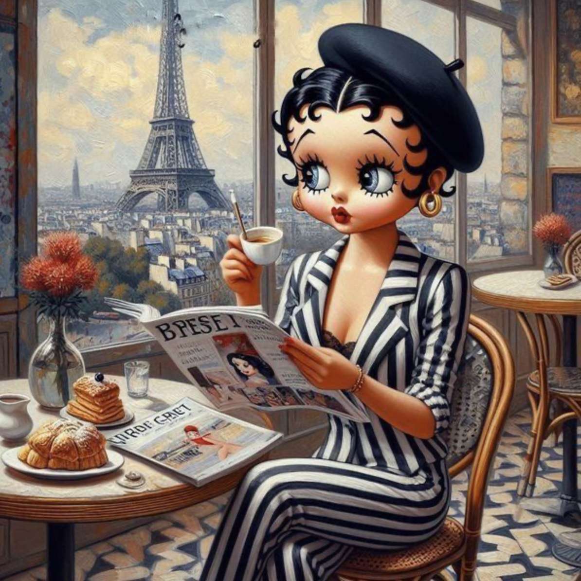 Betty Boop v Paříži online puzzle