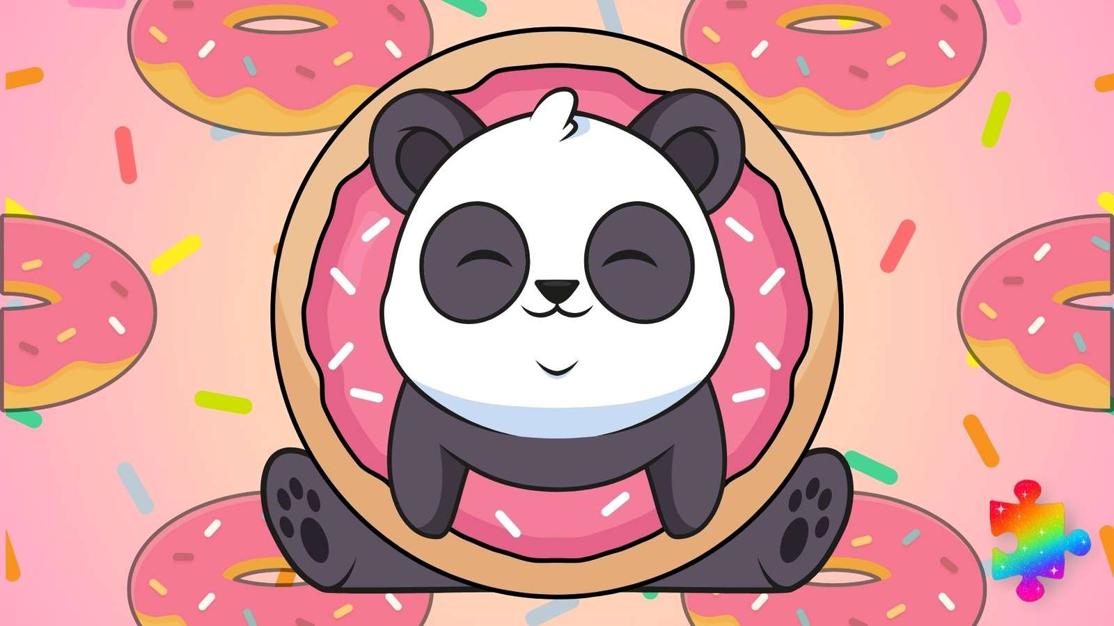 Пончик Панда пазл онлайн