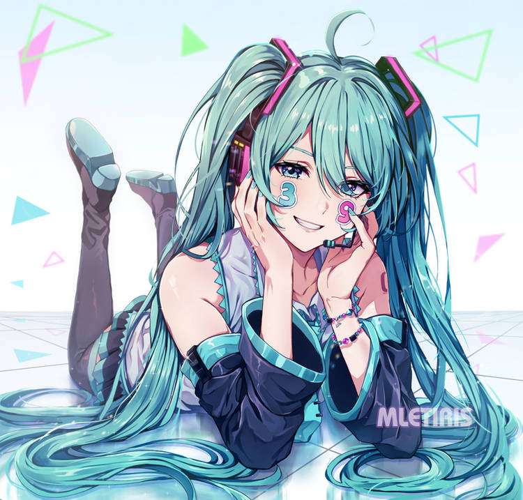 Fan art di Hatsune Miku di mletiris puzzle online