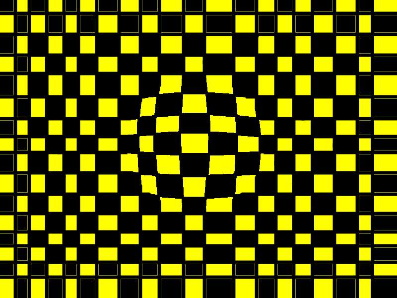 Желто-черная головоломка с иллюзиями онлайн-пазл