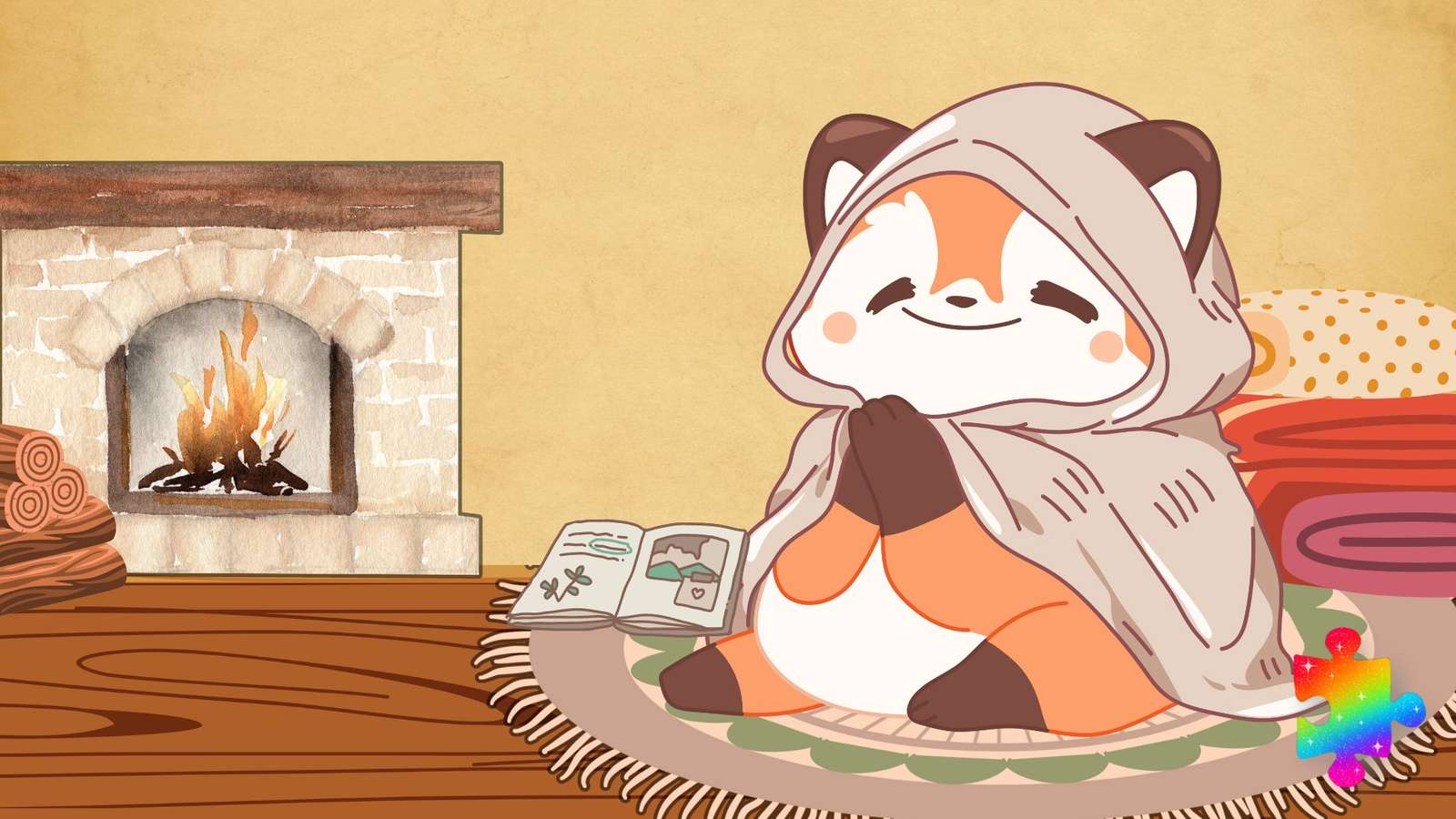 Cozy Red Panda - puzzle online