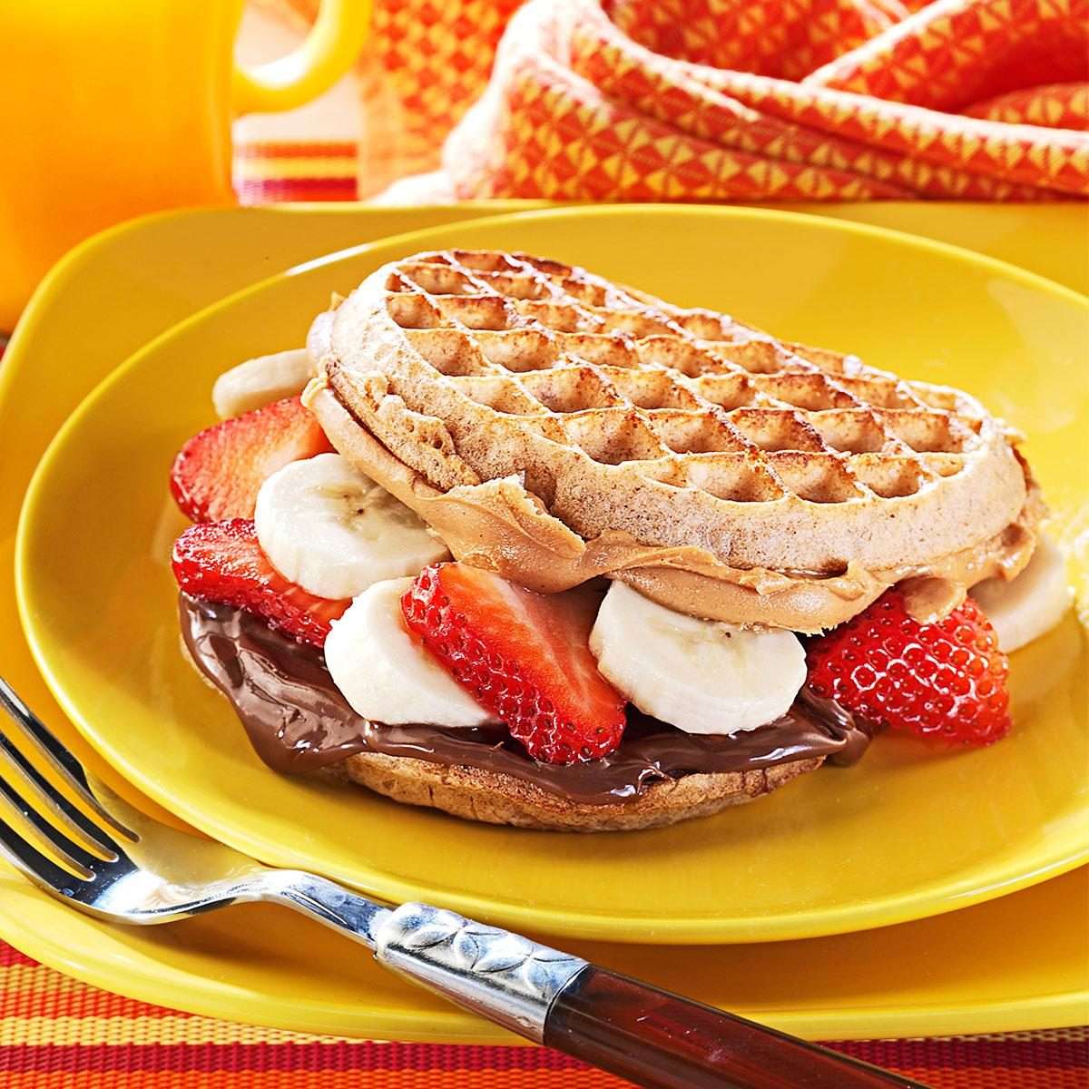 Sweet Waffle Breakfast Sandwich jigsaw puzzle online