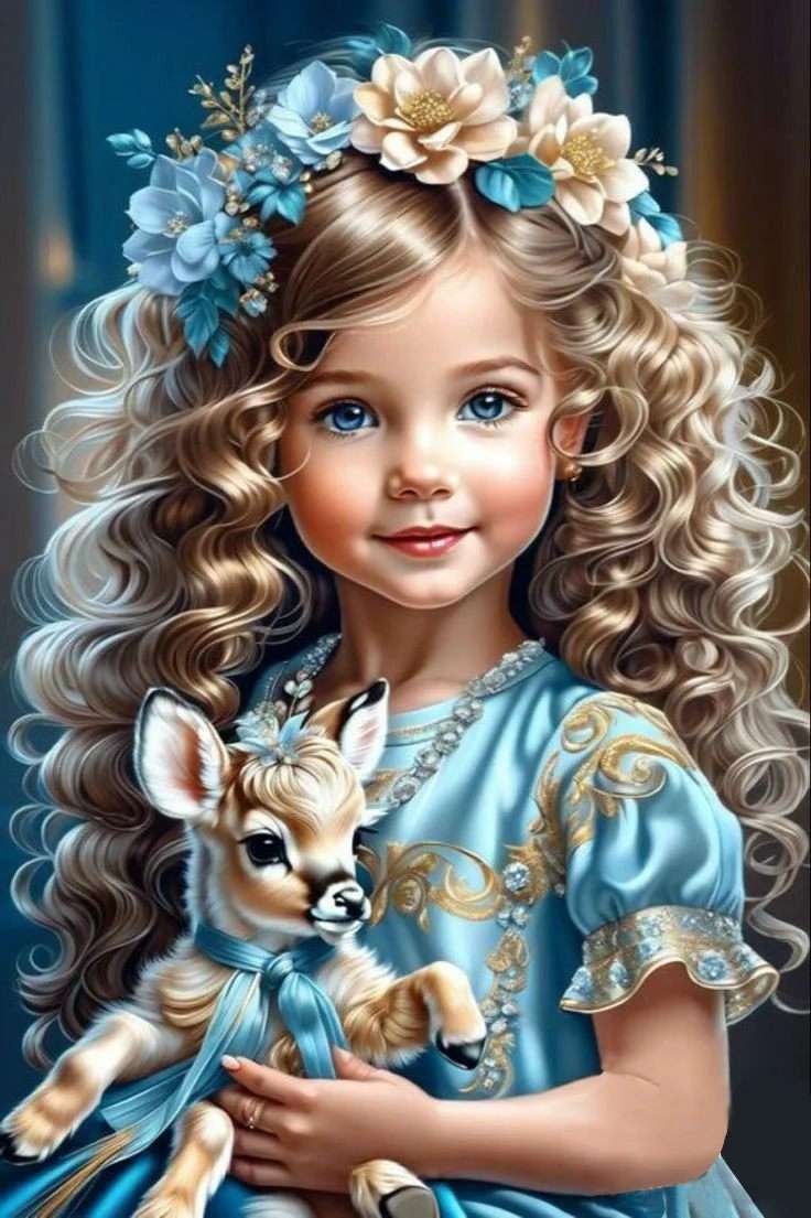 girl with little doe online puzzle