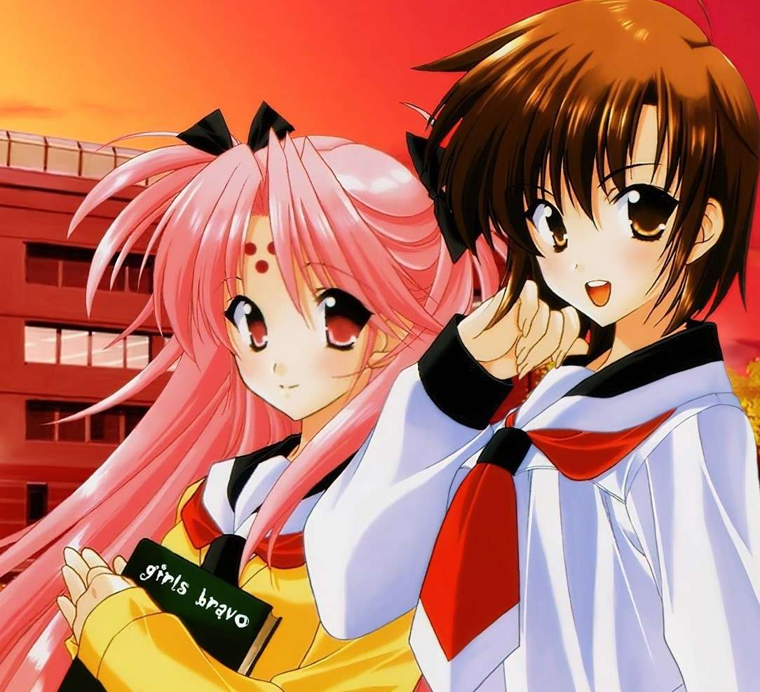 Anime manga. chicas bravas rompecabezas en línea