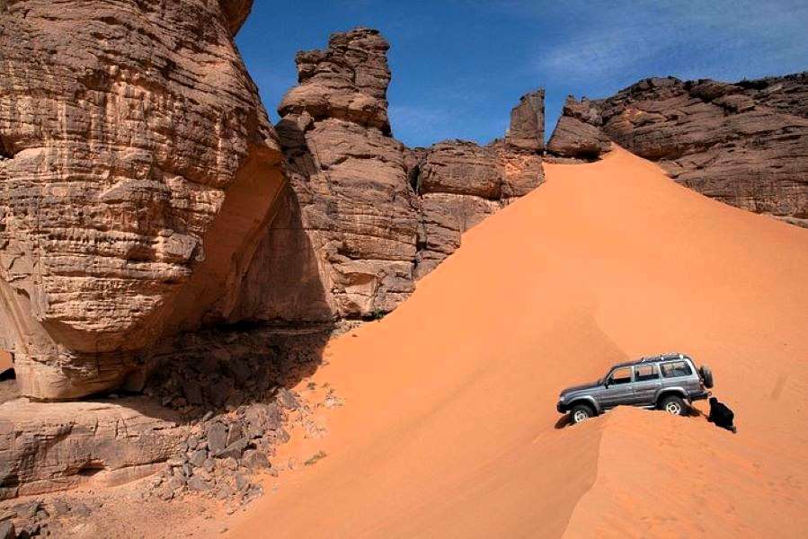 Libyen Al Kufra i öknen pussel på nätet