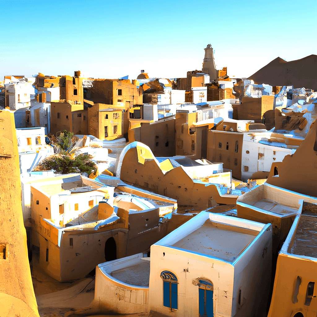 Libyen Ghadames stad pussel på nätet