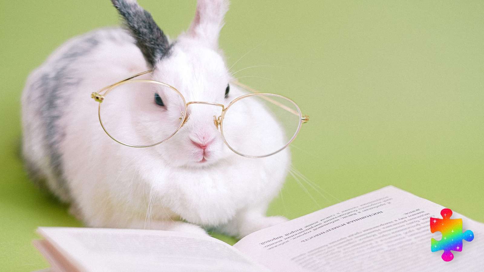 Читающий кролик онлайн-пазл