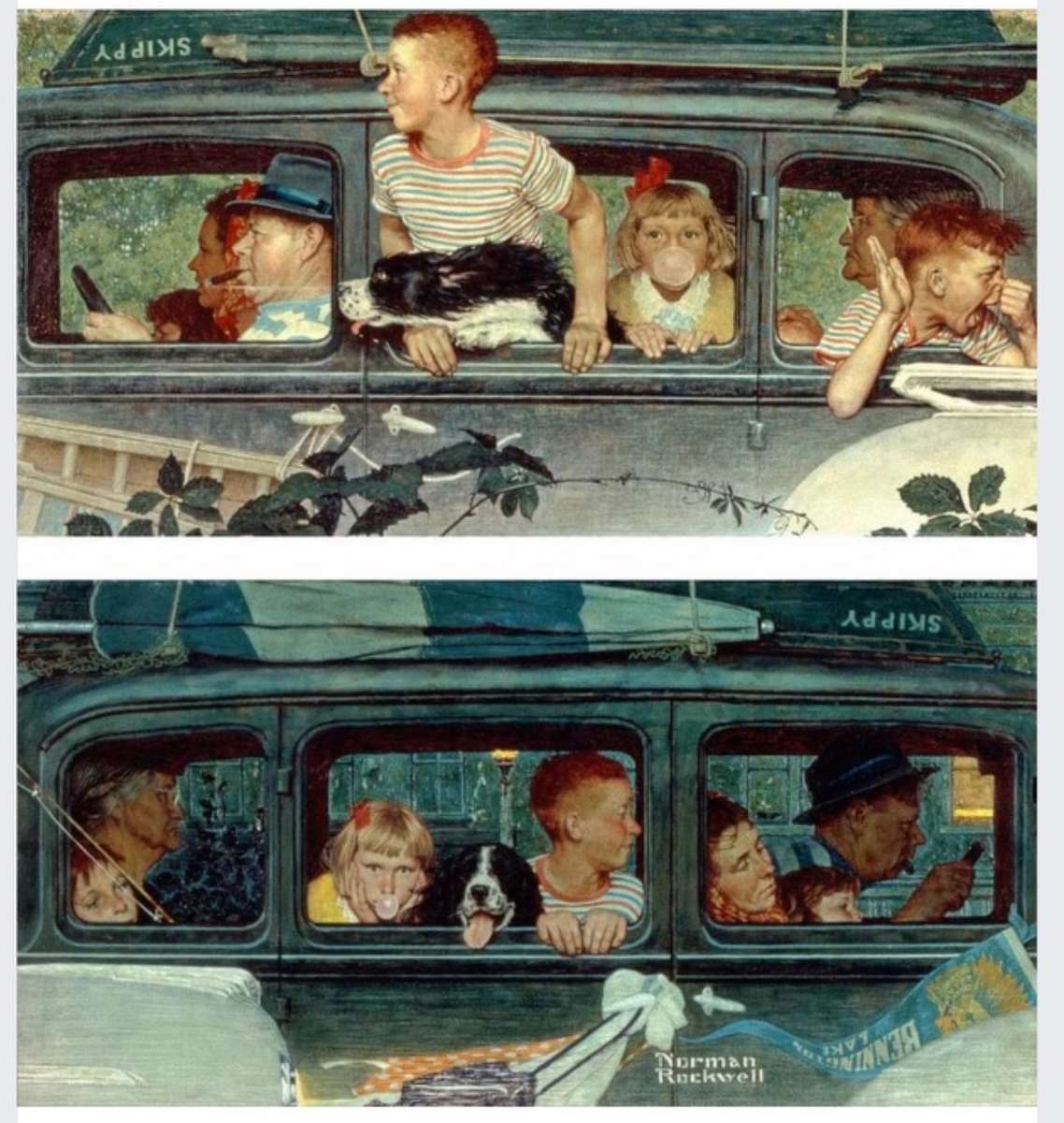 «Going and Coming» του Norman Rockwell (1947) online παζλ