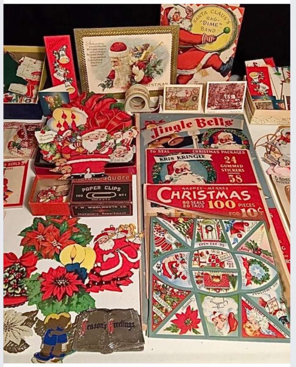 Χριστουγεννιάτικα στολίδια από τα παλιά. παζλ online