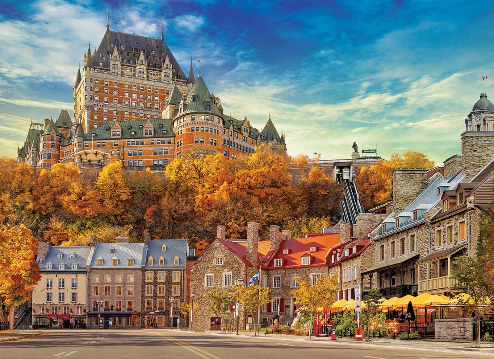 Dzielnica Petit Champlain w Quebec City w Kanadzie - puzzle online