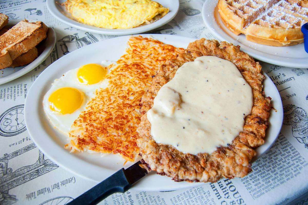 チキンフライドステーキの朝食 オンラインパズル