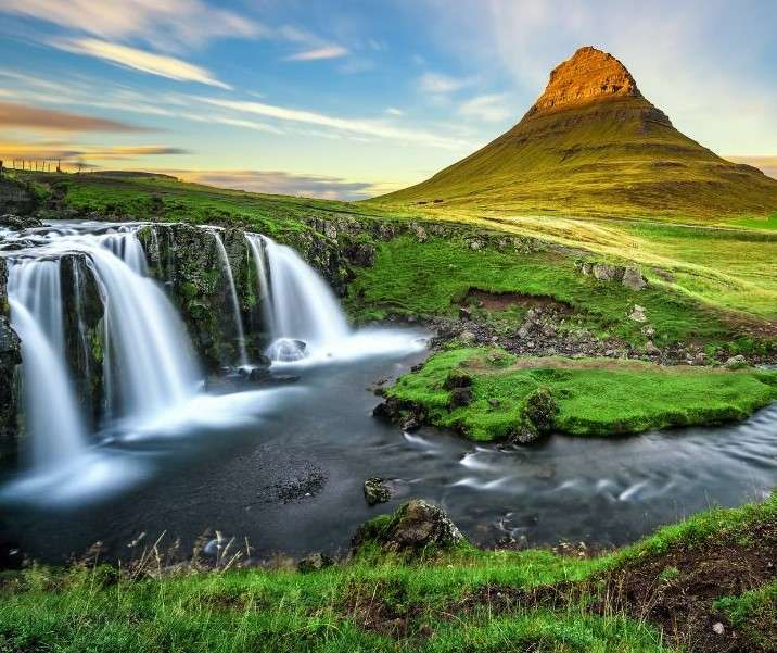 Cascada Gullfos. Islanda puzzle online