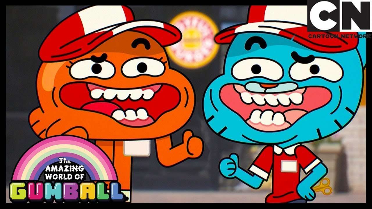 Gumball et Darwin travaillent chez Joyful Burger puzzle en ligne