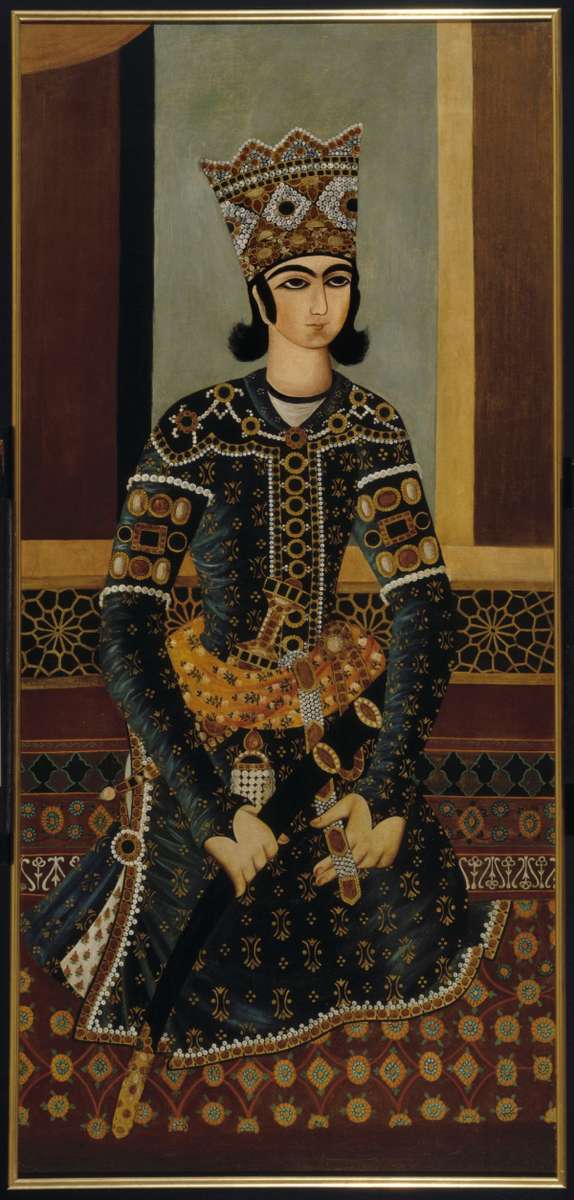 Qajar-portret van een zittende prins online puzzel