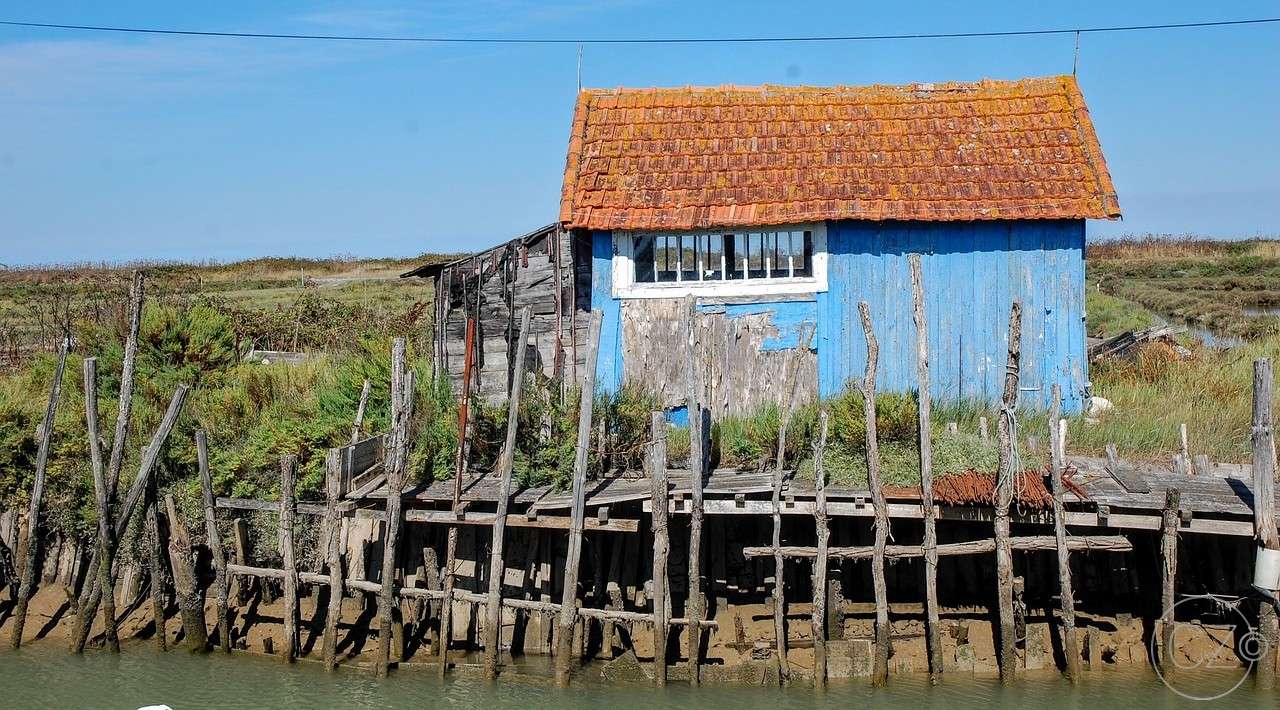 Будинок, рибалка, острів Олерон пазл онлайн