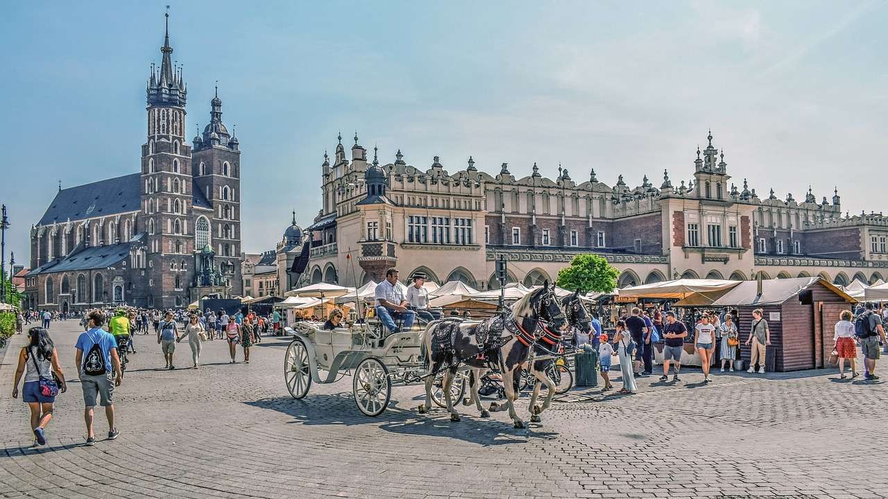 Praça do mercado de Cracóvia puzzle online