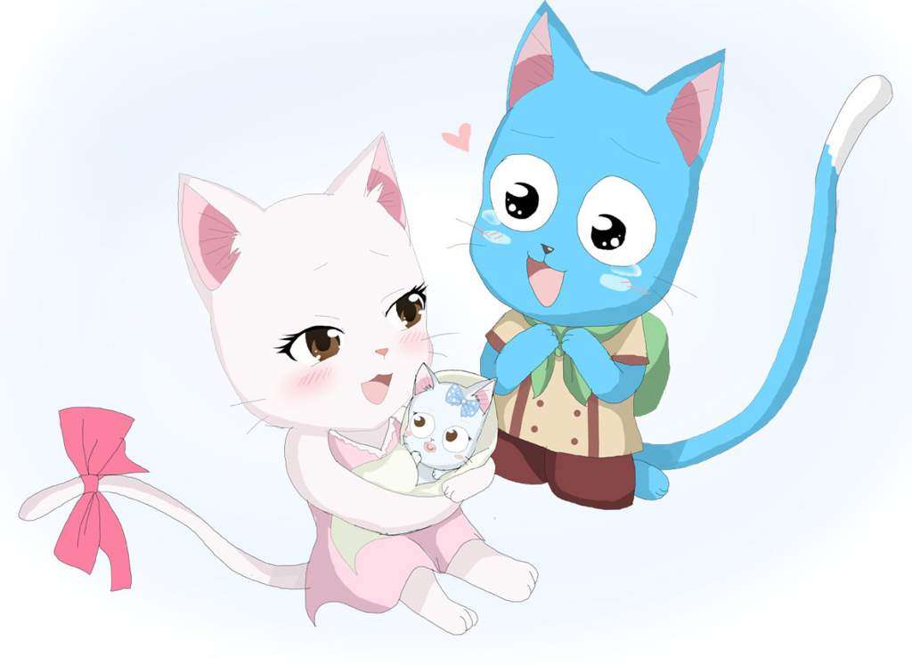 Fairy Tail Carla and Happy with Baby jigsaw puzzle online