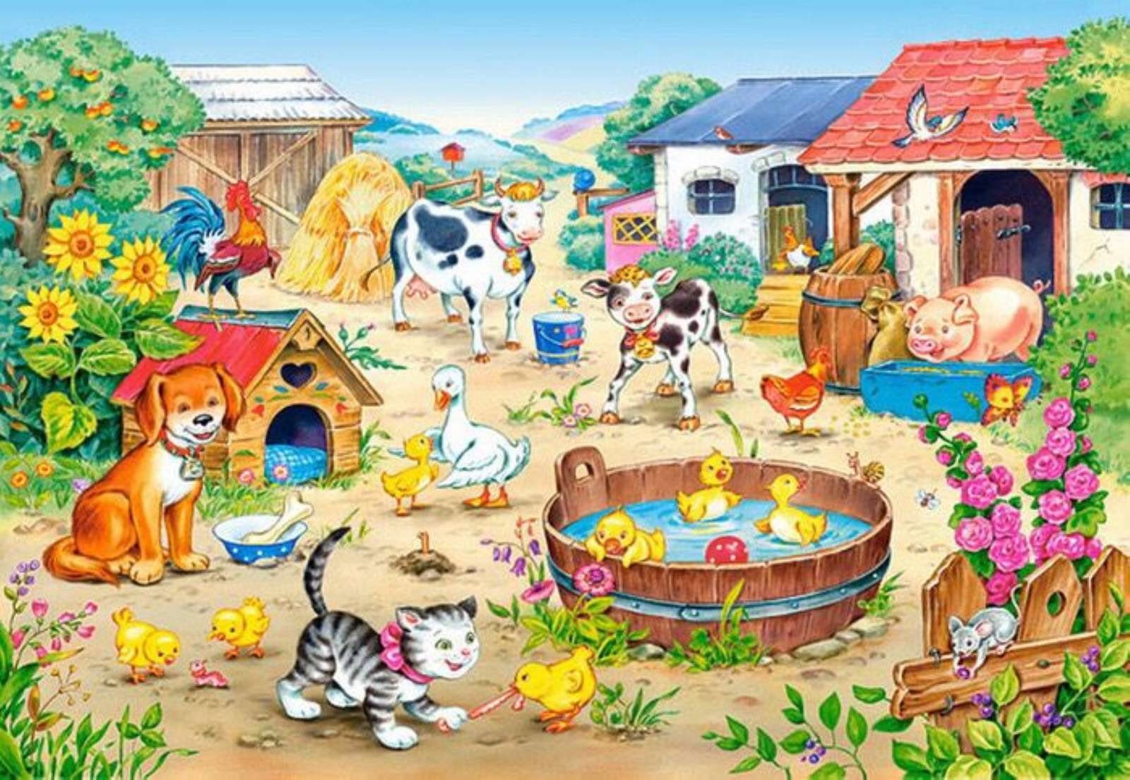 Animale dintr-o fermă de reproducție puzzle online