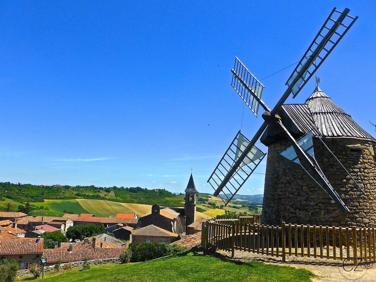 Moulin À Vent, Rural, Village puzzle en ligne