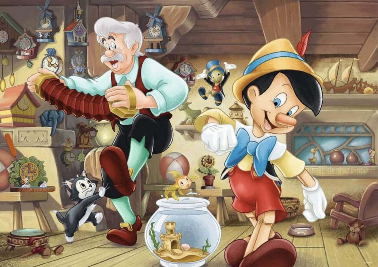 Pinocchio és fia papa online puzzle