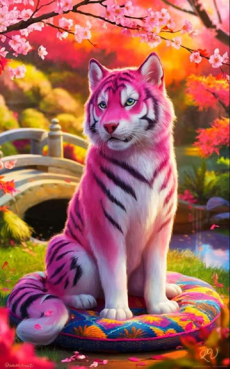 der hübsche Tiger Puzzlespiel online