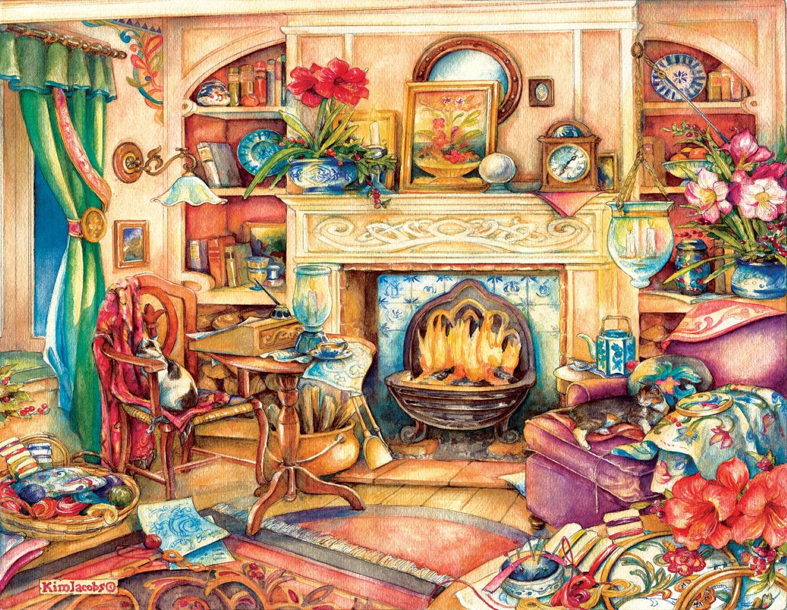 fireside embroidery jigsaw puzzle online