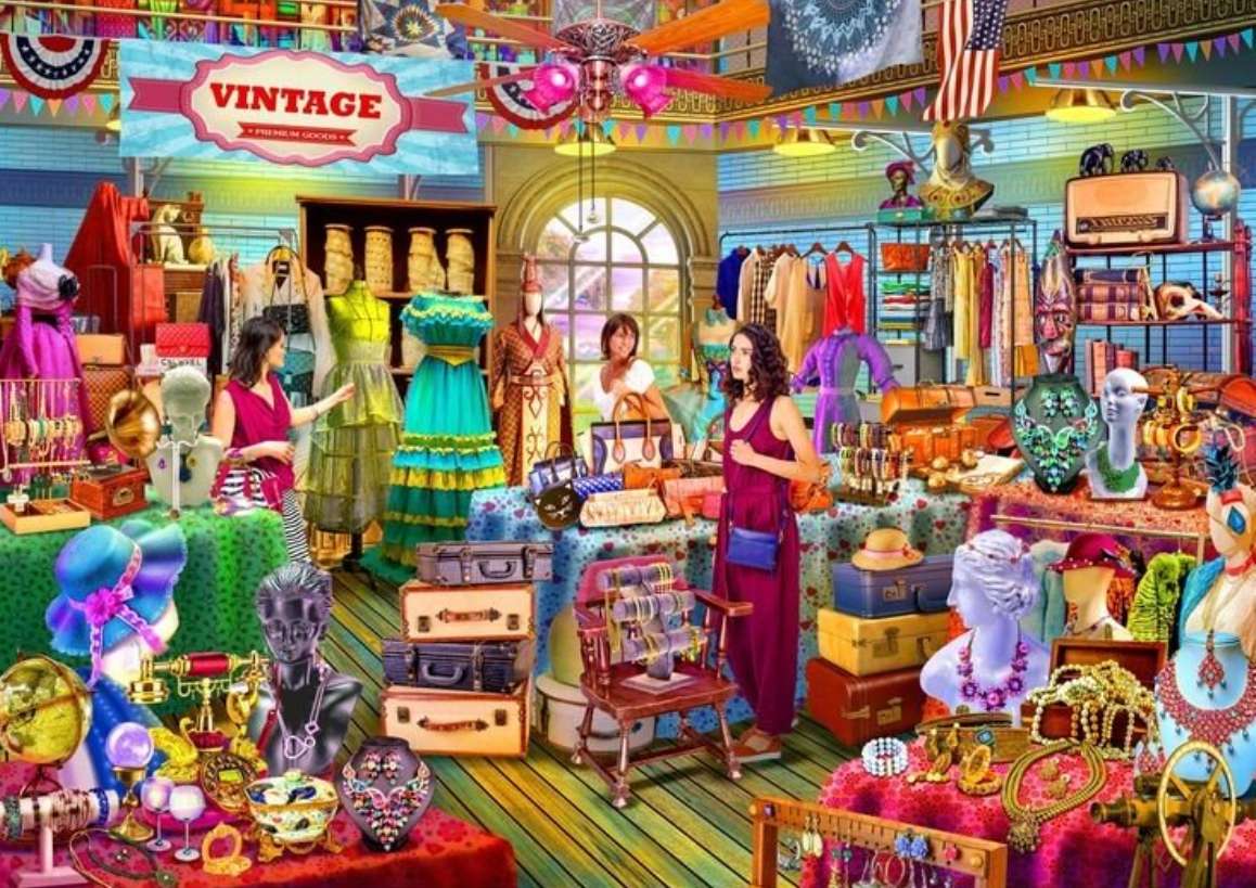 Antique shop, vintage online puzzle