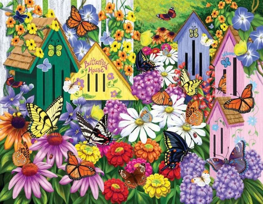 Casas de borboletas quebra-cabeças online