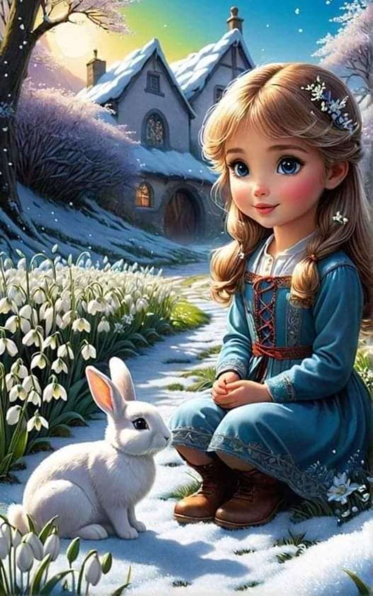 the little girl and her rabbit online puzzle