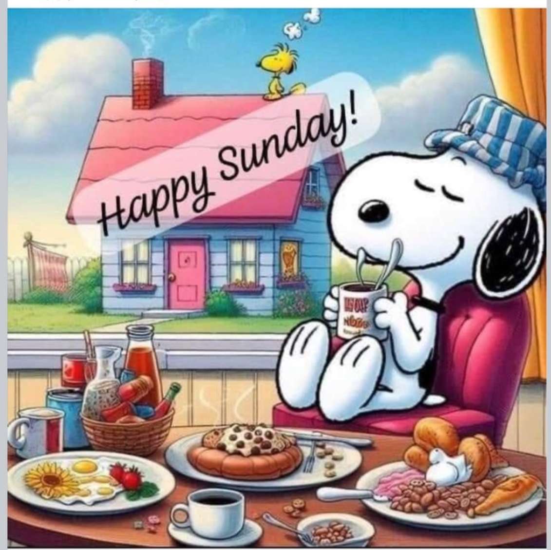 Snoopy takes the day of rest seriously. jigsaw puzzle online