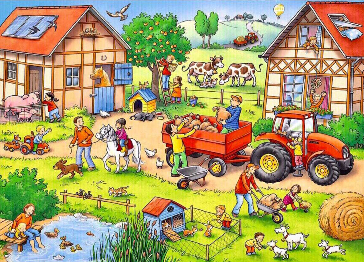Arbeite auf einem Bauernhof Puzzlespiel online