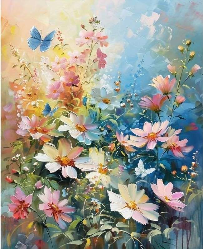 blue butterfly over the meadow jigsaw puzzle online