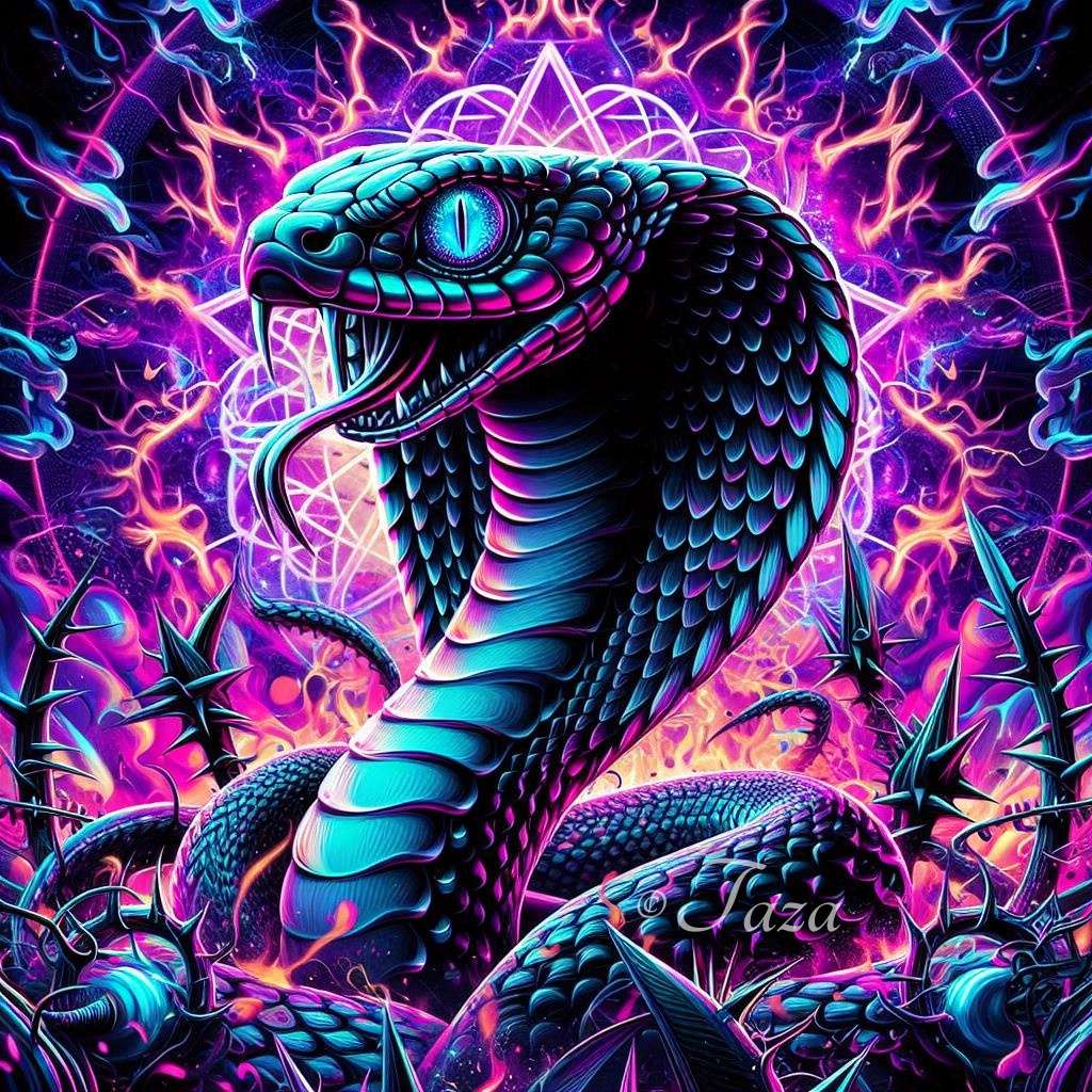 snake in a magical setting jigsaw puzzle online