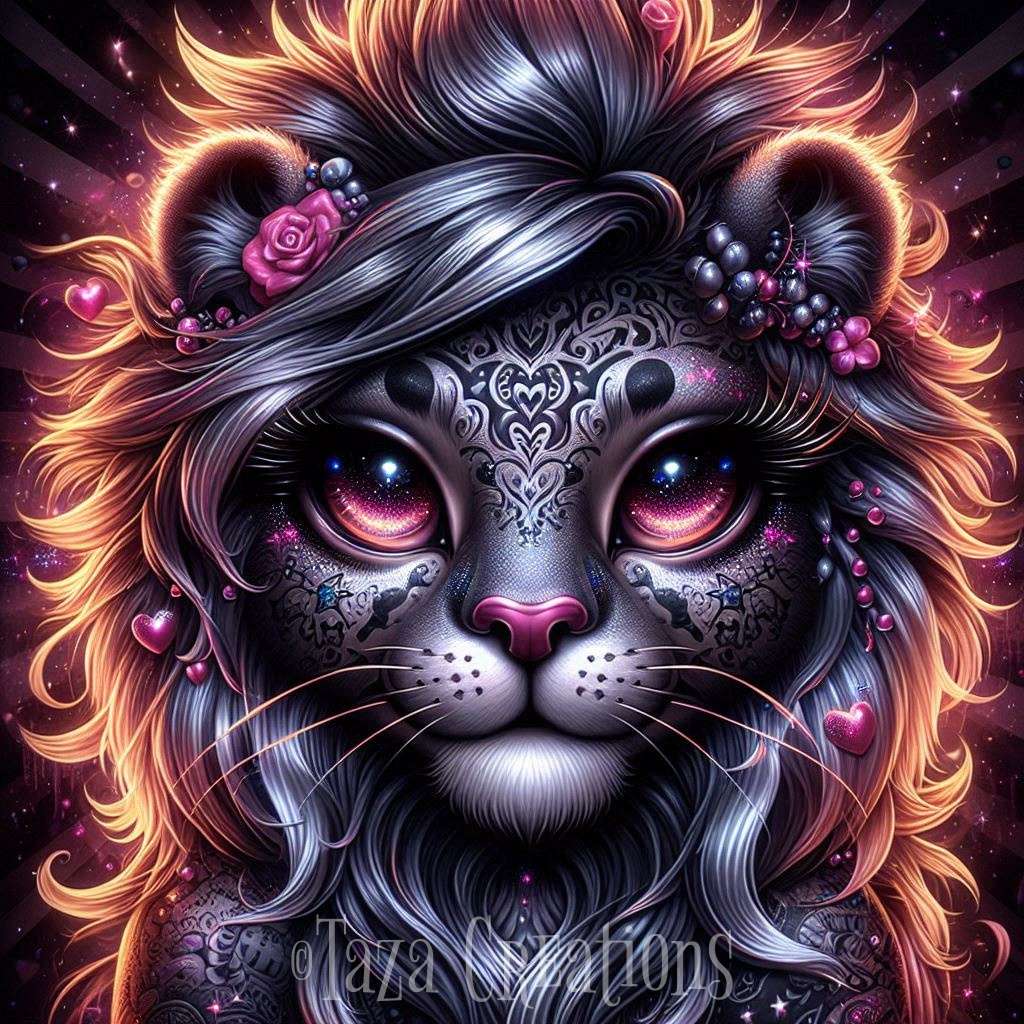 lion cat in a magical setting jigsaw puzzle online