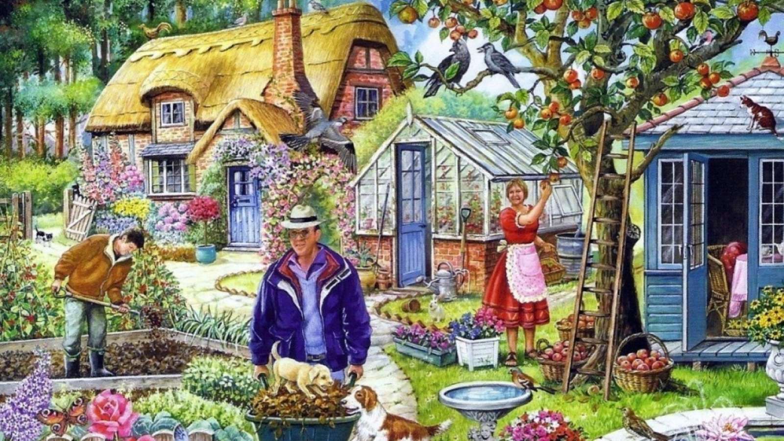 Lucrări în grădină jigsaw puzzle online