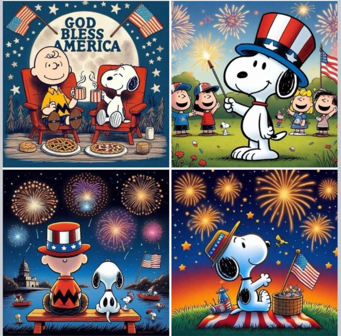 Snoopy and Friends Celebrate the 4th jigsaw puzzle online