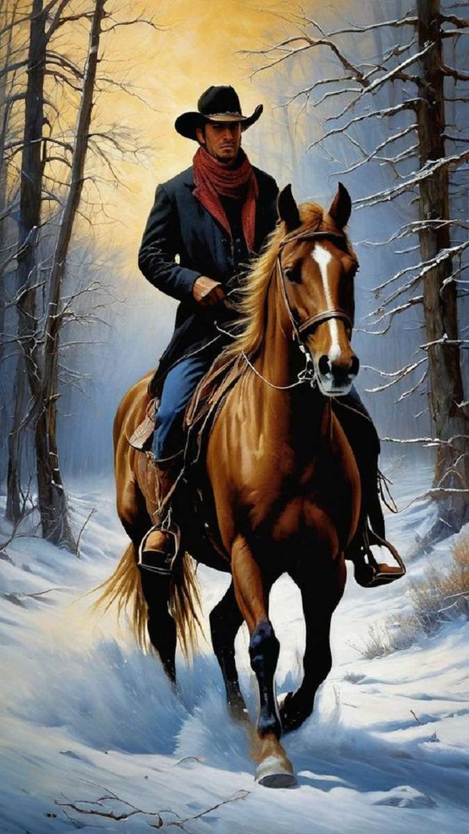 riding in the snow jigsaw puzzle online