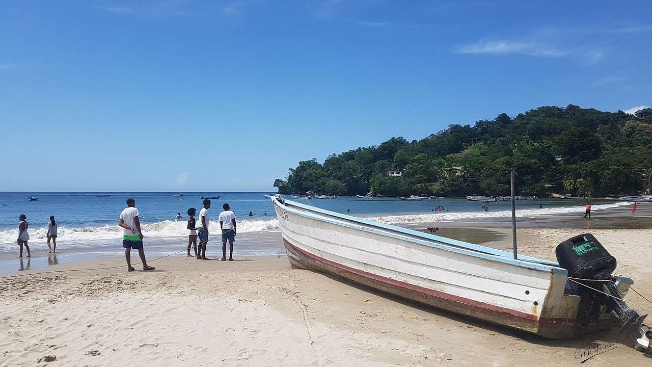 Beach, Boat, Sea, Fishermen online puzzle