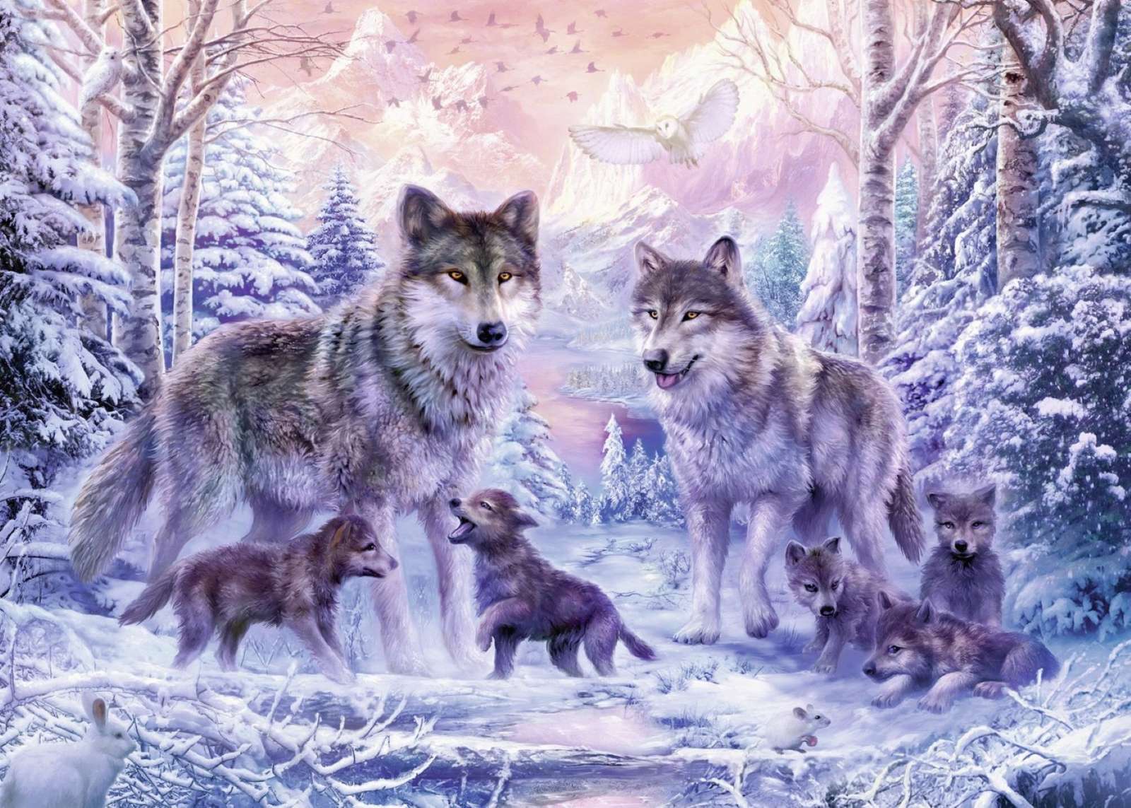 loups arctiques puzzle en ligne