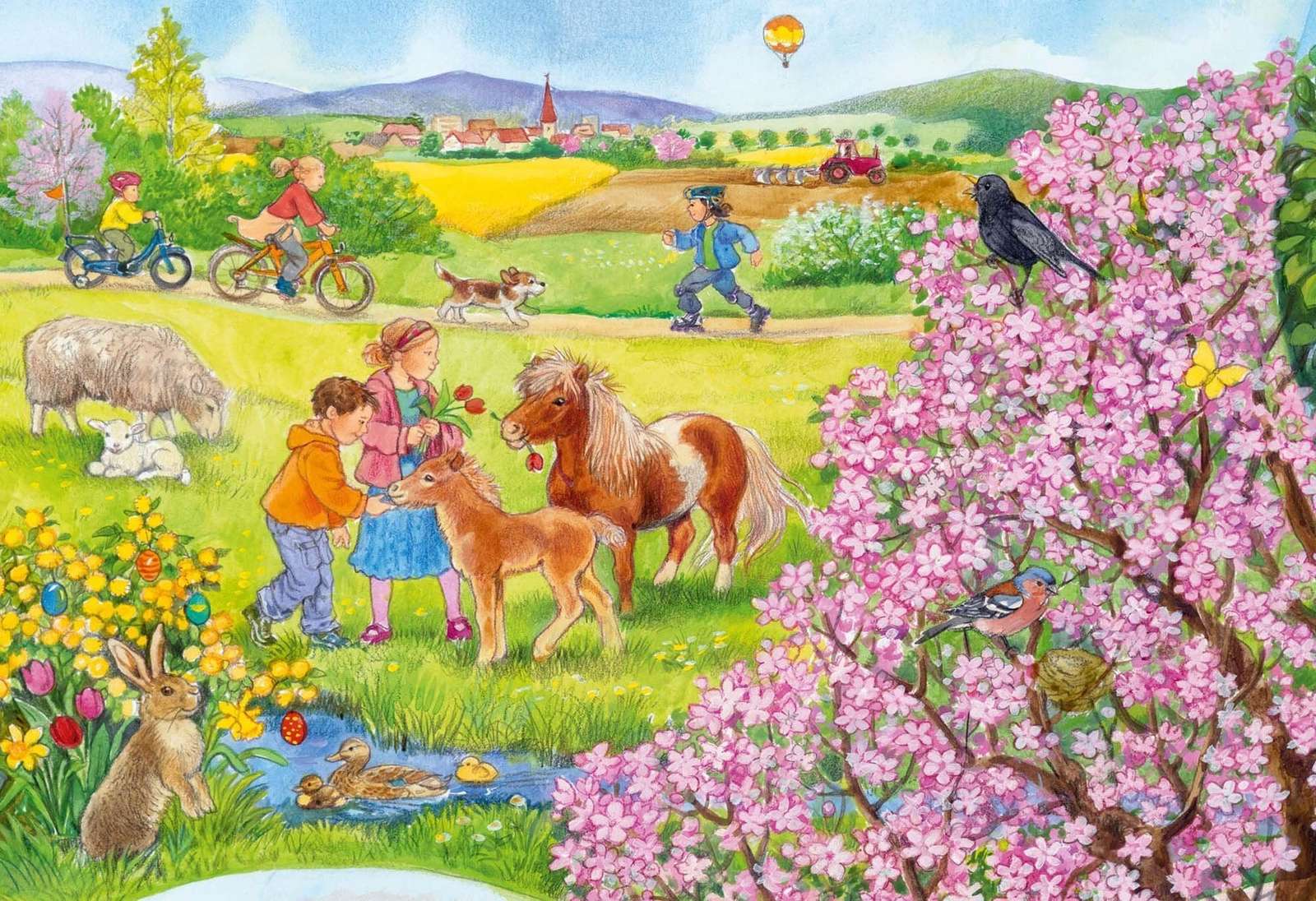 Het leven op het platteland in de lente legpuzzel online