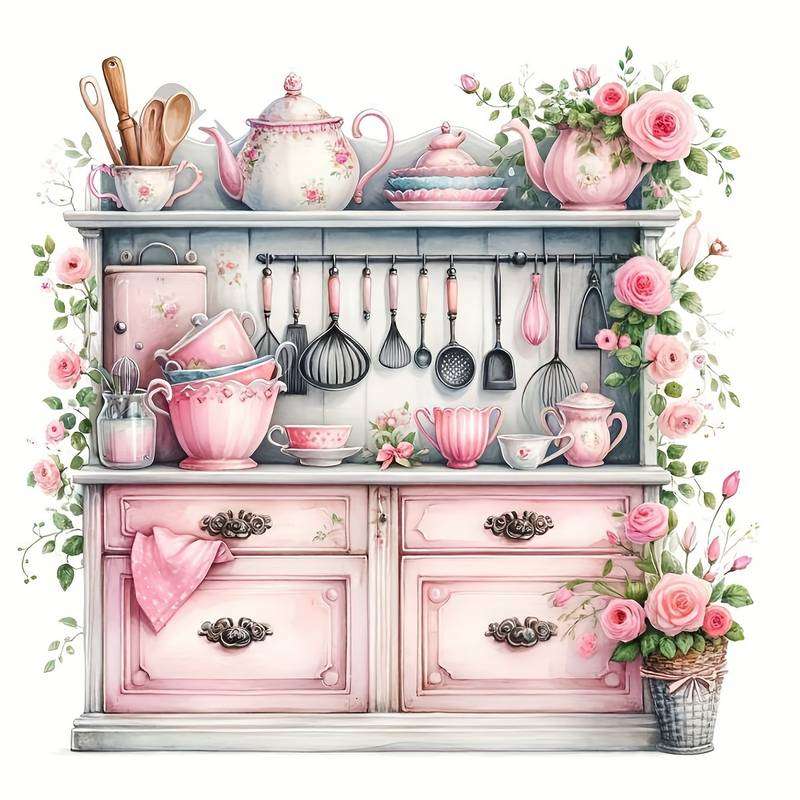 joli buffet rose puzzle en ligne