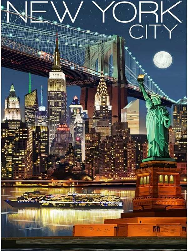 New York v noci - panorama online puzzle