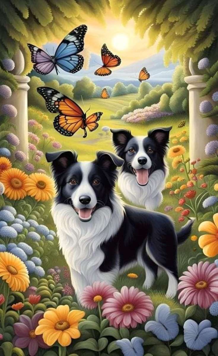 border collie puzzle online