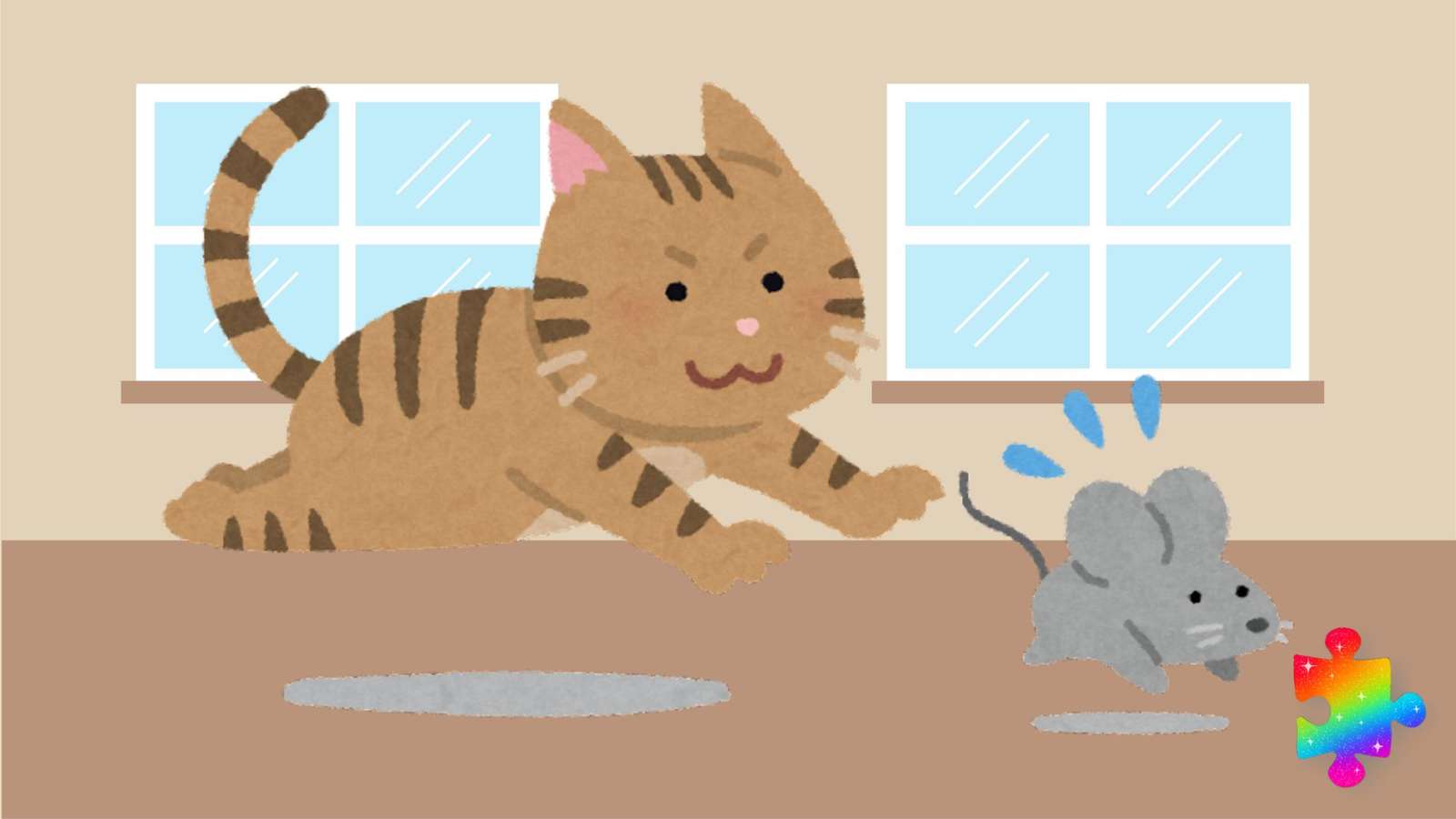 Gato e rato puzzle online