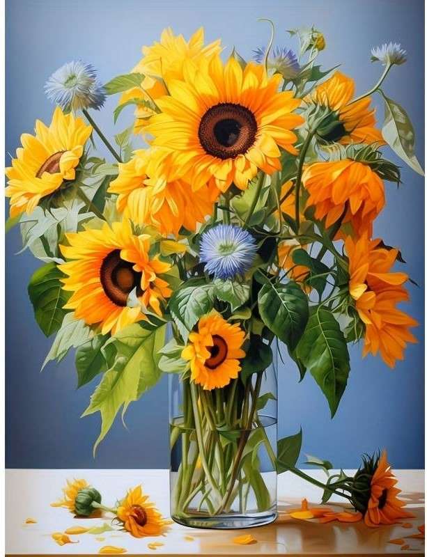 sunflowers in a vase online puzzle