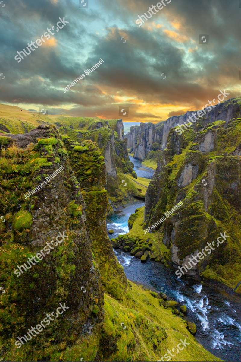 Canyon d'Islande puzzle en ligne