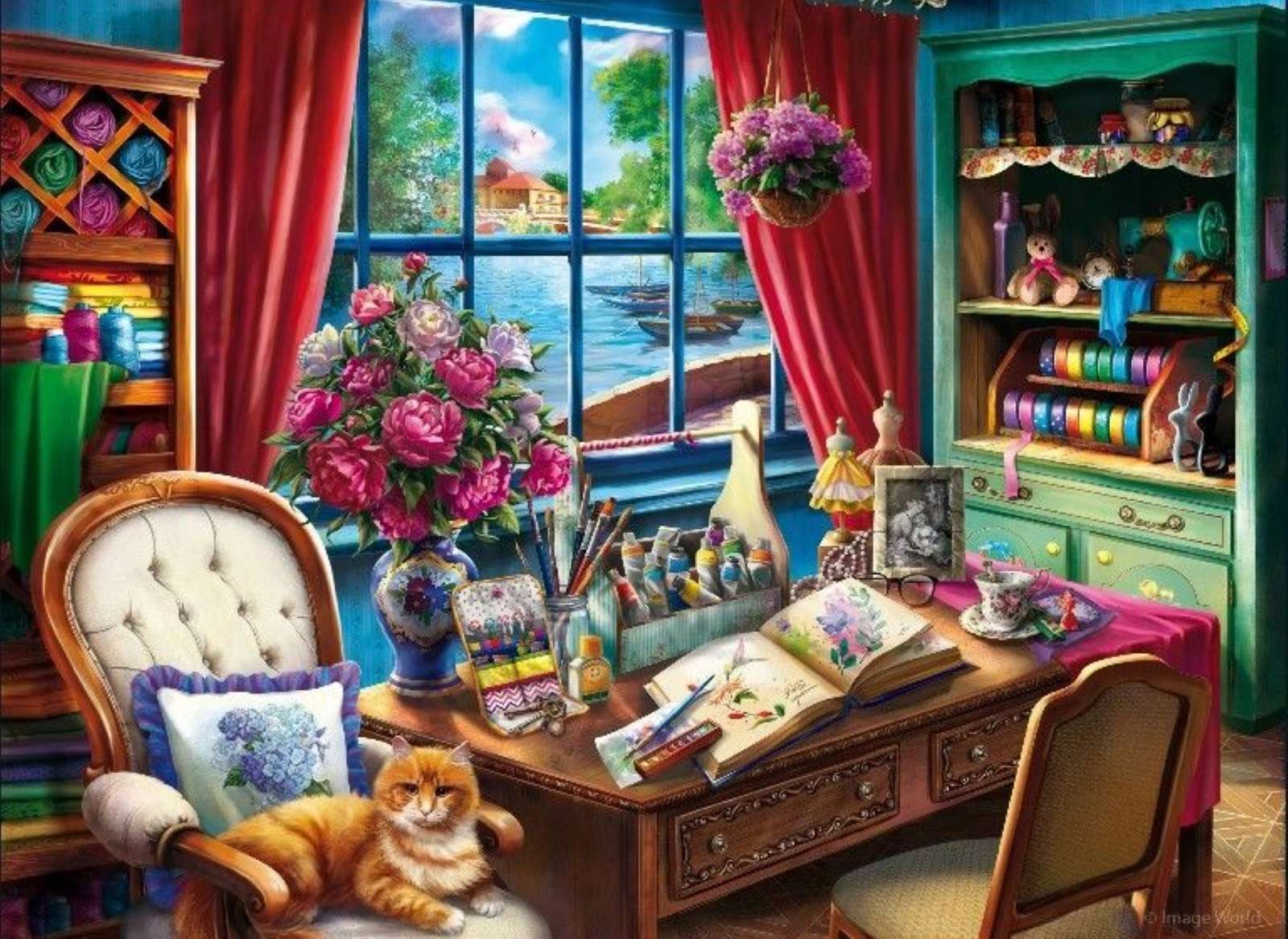 În studioul decoratorului de interior jigsaw puzzle online